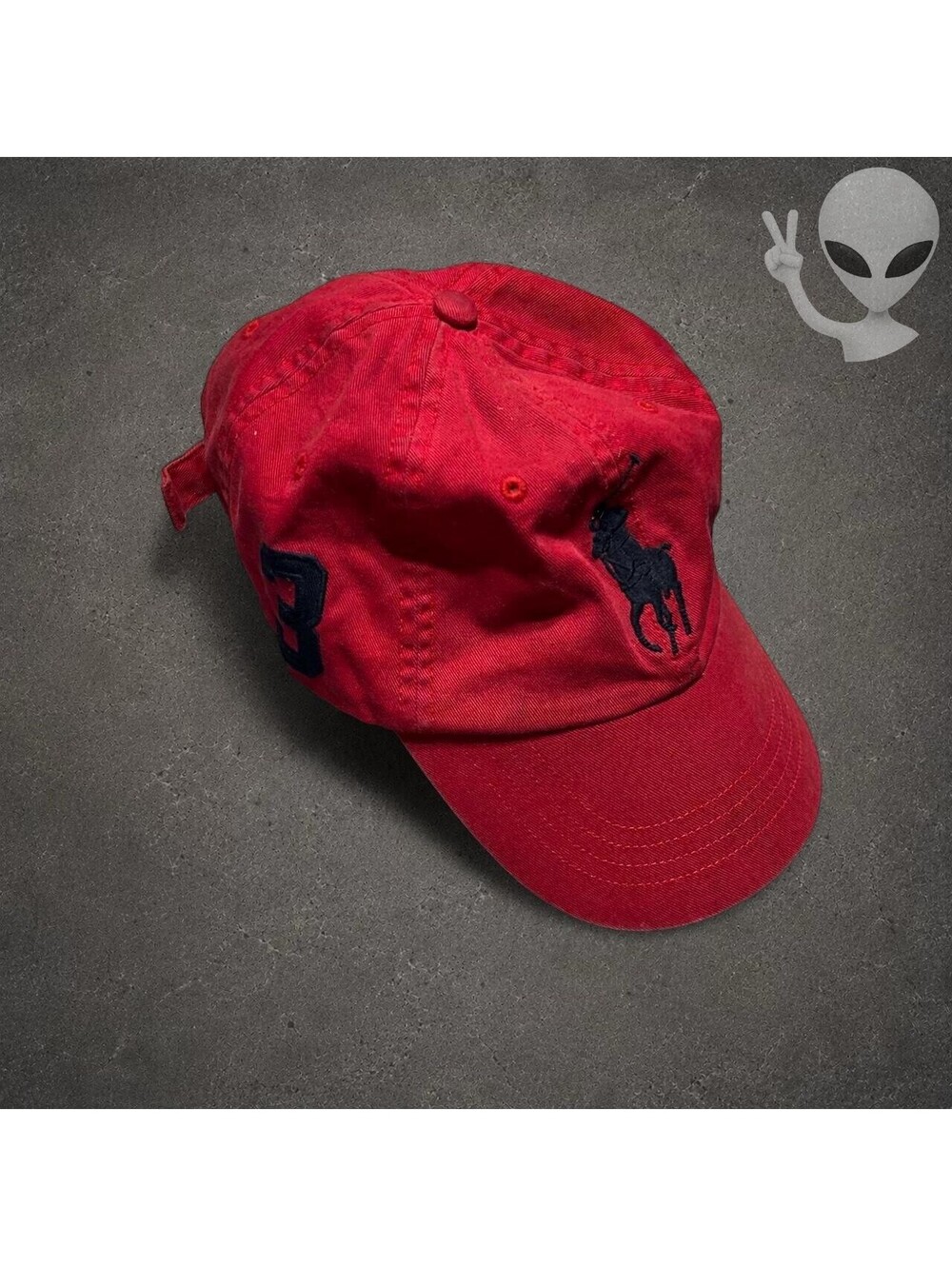 Polo Ralph Lauren Big Pony Baseball Hat Red Navy Embroidered Cap Mens OS